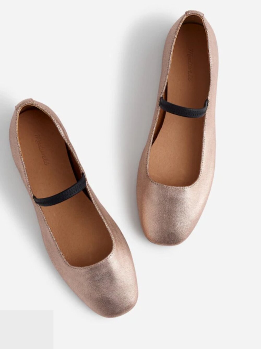 The Greta Ballet Flat in Metallic Leather
